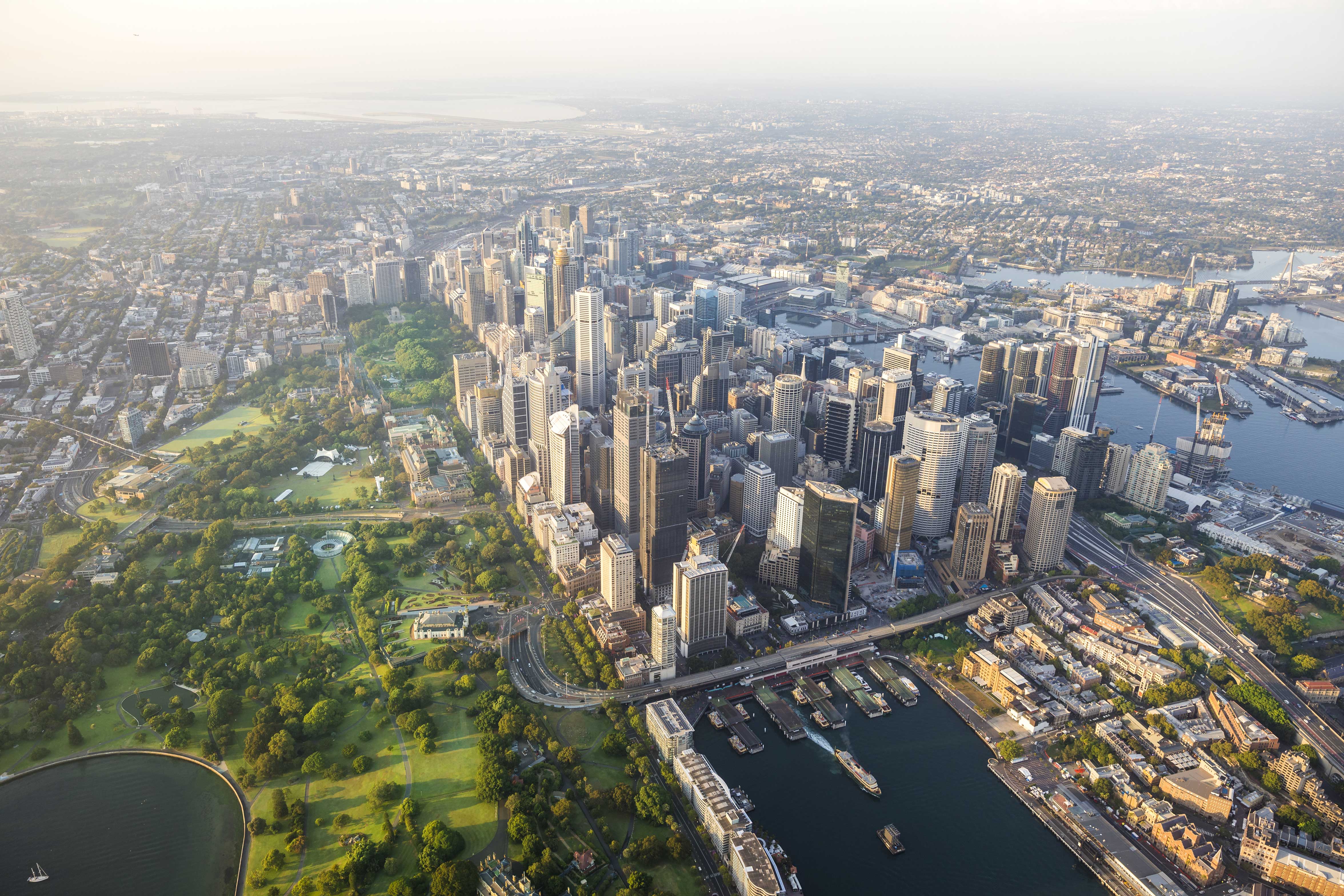 Sustainability Overview Aerial Shot Sydney Harbour Botanic Gardens